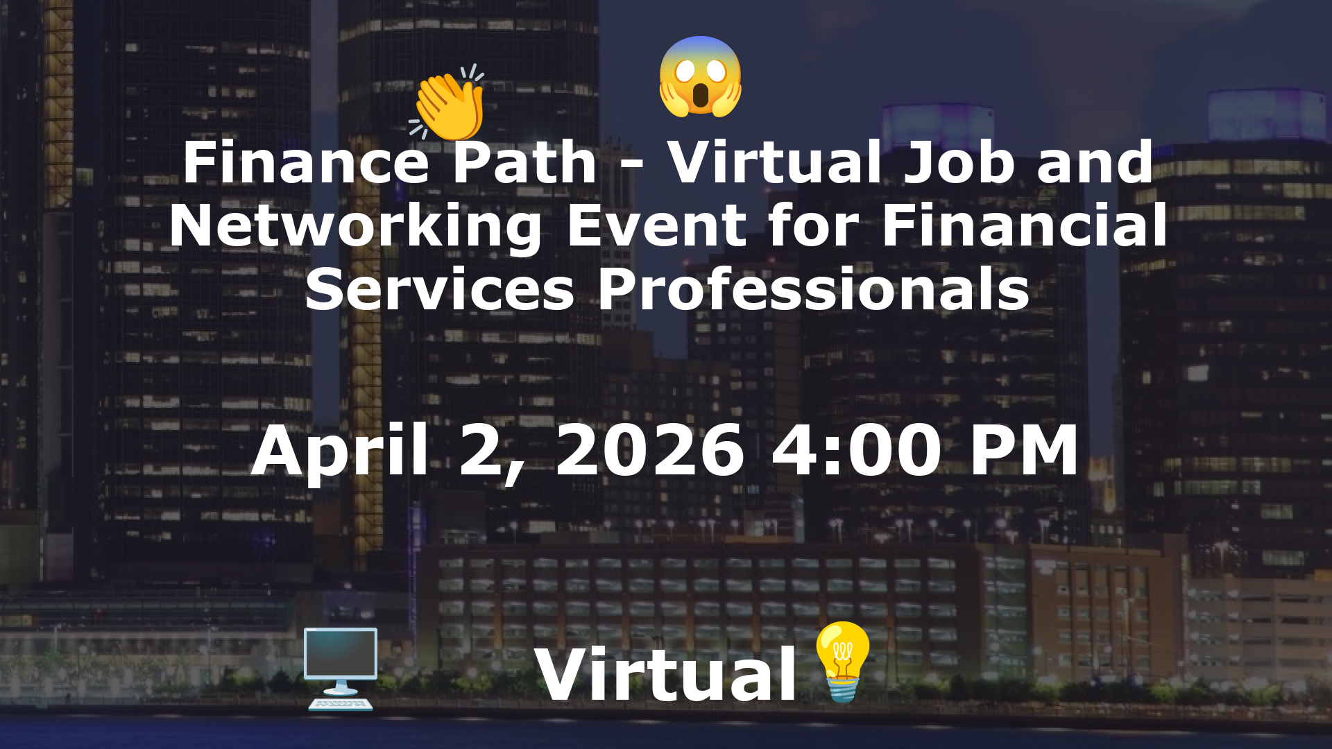 Finance Path - Virtual Job and Networking Event for Financial Services Professionals event image